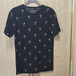 Boy's Denim & Flower Ricky Singh Dancing Jack-o-lantern/Skeleton Tee - 13/14